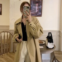 스위스키친 제이트렌치코트_EJ4580 여성 가을 빅사이즈 오버핏 트렌치코트