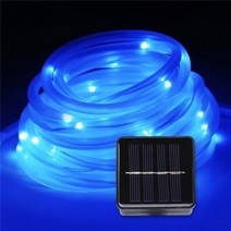 태양광정원등계단조명 옥상조경공사 22m12m led 야외 태양 램프 200100 leds 로프 튜브 문자열 빛 요정 휴일 크리스마스 파티 태양 정원 방수, 푸른, 7m 50개의 LED