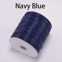 10 메터/묶음 0.5-2.5mm 가죽 라인 왁스 코드 코튼 스레드 스트링 스트랩 목걸이 로프 비드 팔찌 DIY 쥬얼리 만들기 용품, 2.5mm, Navy Blue