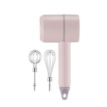 미니 핸드 휘핑기 거품기 무선 3 스피드 믹서 전기 푸드 블렌더 핸드헬드 믹서 계란 거품기 자동 크림 식품 베이킹 반죽 주방 도구, Pink