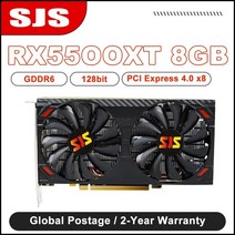 그래픽카드 채굴 Sjs rx5500xt 8g128bitgddr6 rx 5500 xt 8gb 비디오 카드 게이머 amd gpu placa de video가있는 8g 게임 마이닝, 없음