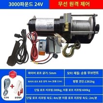 차량용윈치 런바 차량용크레인 자동차윈치 DC 견인 캠핑용12v 24v 견인와이어 전기 윈치 12v 오프로드 차량 자기 구조 자동차 윈치 전기 호이스트 호이스트 24v 자동차 소형 크레인, 2. 회색