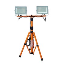 삼각대 투광기 스탠드 2구 LED (유선) rak-4004 100w 고효율 무수은 저탄소 각도조절 생활방수 옥외광고 외부인테리어조명 지하주차장 옥외테라스 추천, rak-4004(100W)