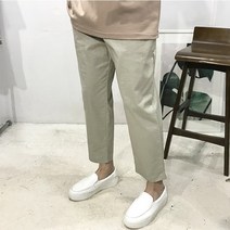 차니샵 남성용 빅사이즈 여름 린넨 스판 밴딩 와이드 팬츠