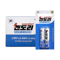 쎈도리 알카라인 건전지 1박스 무카드뮴 무수은 친환경건전지 장난감 배터리 교체용 탁상용 알람시계 캠핑용 손전등 낚시 야간순찰 후레쉬 랜턴 C형 밧데리 도어락 TV리모컨 밧데리, 알카라인건전지 AAA LR03 1.5V 40개입 1박스