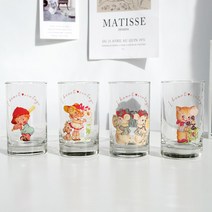 아이마이홈 모애 레트로감성 홈카페 디자인 유리컵 러브빈티지D 245ml 1개, 기본