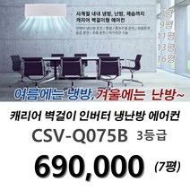 (Carrier)캐리어 벽걸이 냉난방 인버터에어컨 7평 9평 11평 13평 16평 / 대전 세종 계룡 공주 옥천 논산 김천 설치전문점 / 기본설치비 별도 /CSV-Q075B, 캐리어16평/CSV-Q165B 3등급, CSV-Q165B
