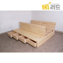 컬리지 편백나무 수납형 침대프레임SS, 단품