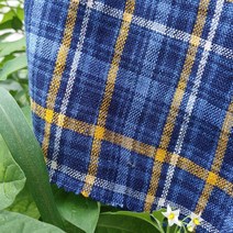 퓨어린넨 린넨100 태번수 원단 블루 네이비 옐로우 화이트 4색 체크 원단 가을용 린넨 원단 6814