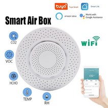 Tuya 스마트 홈 와이파이 에어 박스 가스 누출 센서 보안 보호 경보 CO2 VOC HCHO 알렉사용 공기질 모니터, 없음, 3.Gas Leak Sensor