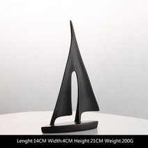 감성 인테리어 소품샵 펜트하우스 굿즈 동상 액세서리 요트 입상 현대 요트 추상 조각 책상, 트럼펫 블랙