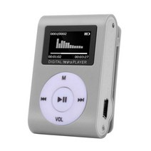 휴대용 미니 MP3 플레이어 금속 클립 음악 미디어 SD TF 카드 3.5mm 인터페이스 마이크로 스테레오 액세서리, Silver