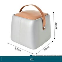 휴대용 의자 거실 커피 테이블 부드러운 소파 가죽 houndstooth 낮은 의자 방수 가정용 발판 신발 의자 pouf, d1