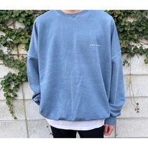 남녀공용 피그먼트 오버핏 루즈 커플 맨투맨