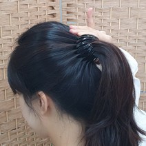 올림머리 헤어슈슈 만두핀 똥머리집게핀 블랙