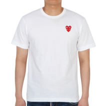 꼼데가르송 더블하트와펜AZ T288 051 2 남자 반팔티셔츠