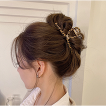 줄리엣이뽀 인스타 유행 럭셔리 레오파트 헤어 집게핀 올림머리집게핀 A10