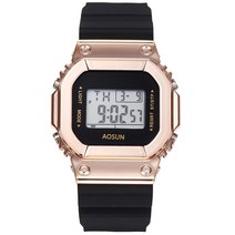 다이빙시계 스킨스쿠버 프리다이빙 시계 남성과 여성 학생 시계 다기능 알람 빛나는 스포츠 다이빙 3D, 02 black