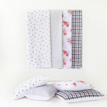 올리브 면리플 베개커버 4colors