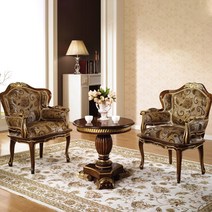 호젠 엔틱 부부테이블 세트 월넛 골드, 단품