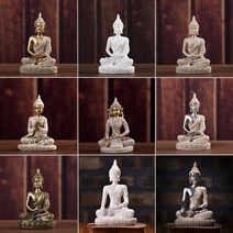관세음보살상 금불상 약사여래불 11 스타일 자연 사암 미니어처 부처님 동상 태국 fengshui 입상 힌두교 명상 조각 홈 장식, 7