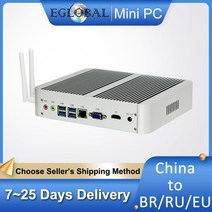 E글로벌 HTPC 인텔 코어 i5 7200U i3 8145U 팬리스 카비 레이크 미니 PC 윈도우즈 10 베어본 HD 그래픽 620 소형 넷탑 컴퓨터, [02] Core i3 8145U DDR4, [03] 8GB Ram 128GB SSD
