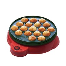 타코야키팬 DMWD 일본 전문 문어 볼 메이커 타코야키 베이킹 기계 미니 전기 치비 마루코 그릴 팬 110V 220V 18 홀, Red+110V