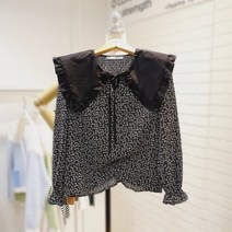 [핑크피그] DB_ 클로바 리본 세라 블라우스 PPA22BL1125