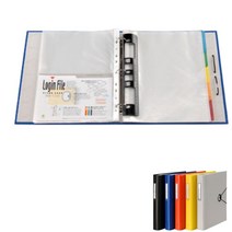V링 로그인화일 A4 내지 100매 포켓화일 파일 L자파일 영수증보관 부동산파일 포켓파일 증권화일 L홀더 화일인덱스, 검정(407141)