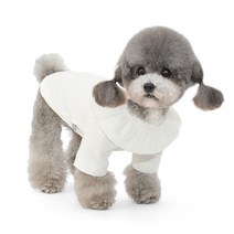 준성 연잎카라 여름 강아지 옷 티셔츠 소형견 중형견 애견 반려견 의류, 화이트
