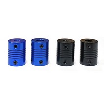 플렉시블 스프링 모터 커플링 D19L25 5x5 5x8 파랑 검정, 5x5 검정색, 1개