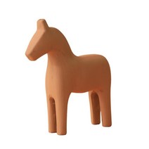 현대 트로이 목마 동상 Morandi 가구 나무 말 입상 홈 장식 장식 동물 데스크탑 침실 장식 크리스마스 선물, 갈색