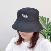 CSS02 남여공용 버킷햇 블랙 이니셜 벙거지 모자