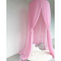 여아캐노피 아기침대 꾸미기 사무실 여름 모기장 매달려 텐트 스타 장식 얇은 명주 그물, 로즈 레드