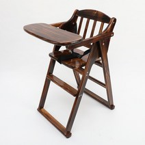 원목 아기 식탁 의자 호텔 어린이식탁 업소용 접이식 식탁 의자 안전 유아식탁 의자, I 브라운 표준 식사 의자