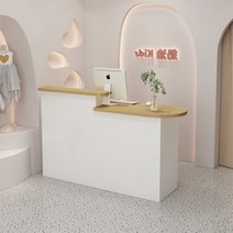 카페 카운터 인포데스크 미용실 병원 프론트데스크, 화이트-우측둥근+80