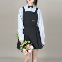 원피스앞치마 인턴 미용실 유니폼 미용앞치마, 블랙, 블랙, 1개
