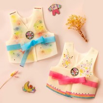 부직포한복 만들기 전통공예 어린이 옷꾸미기, 분홍저고리