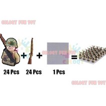 레고 호환 블럭 WW2 밀리터리 피규어 빌딩 장난감 어린이용 국가 육군 군인 조립 브릭 교육용 크리스마스 선물, [07] 24pcs