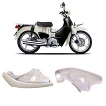 슈퍼커브110 사이드카울 화이트 블랙 치마카울 카울 혼다 순정 부품 튜닝 파츠 용품, 우측 치마카울(키박스자리)