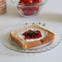 디저트 투명 유리 접시, 1개