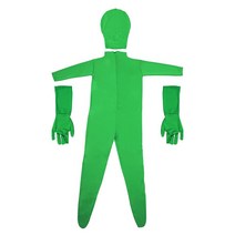 7Tek 그린 스크린 바디수트 블루 크로마키 바디 수트 의상 장갑 포함 사진 필름 비디오 보이지 않는 효과 (XL: 180cm 블루), XL 180cm_Green