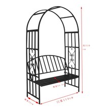 견고한 모던 야외 벤치 정원 피크닉 시스템 론체어, 매트 블랙+스툴( 문폭 114)