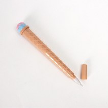 부드러운 필기 캐릭터 볼펜 0.5mm-핑크 아이스크림 부드러운펜 잘써지는볼펜 선물용볼펜 그립감좋은펜 필