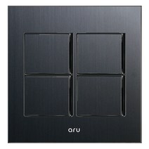 다온조명 아루 블랙) 스위치 중4구, 단품