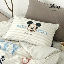 아망떼x디즈니 프렌즈 미키 60수 고밀도 겹 베개커버40x60, 40x60