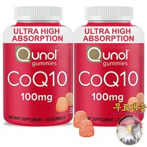 미국산 퀴놀 코큐텐 코엔자임 100mg 60구미 2병 Qunol CoQ10 Coenzyme Q10 선물증정