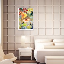 아트프린트 수련 그림액자, 알루미늄 화이트