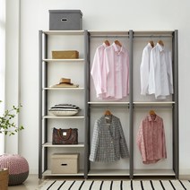 (우드빌) 우드빌 드레스룸 시스템 행거 옷장 붙박이장 노블 G6303/G8303, 화이트, G6302