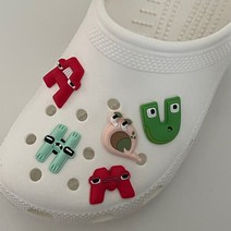 알파벳 로어 신발 꾸미기 DIY 자석 단추 귀여운 구디백 유치원 선물 답례품 냉장고 영어 공부 마그넷, 지비츠F